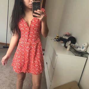 Summer dress floral orange topshop inspired